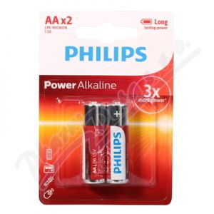 Obrázek Baterie PowerAlkaline AA PHILIPS LR6P2B