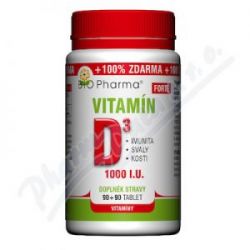 Vitamin D3 Forte 1000 I.U.tbl.90+90 BIO-