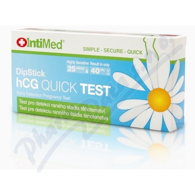 Obrázek Těhotenský test IntiMed hCG QT DIPSTICK