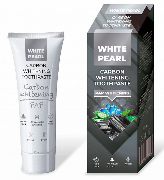Obrázek White Pearl PAP carbon whitening toothpaste 75ml
