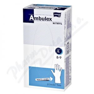 Obrázek Ambulex Nitryl ruk.nepudr.white L 100ks