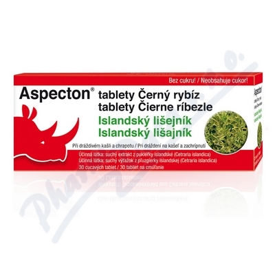 Obrázek Aspecton tablety na kašel černý rybíz 30 ks