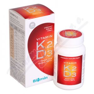 Obrázek Biomin Vitamin K2+D3 1000 I.U. 60tob.