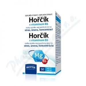 Obrázek Biotter Hořčík 125 mg s vitam.B6 tbl.50