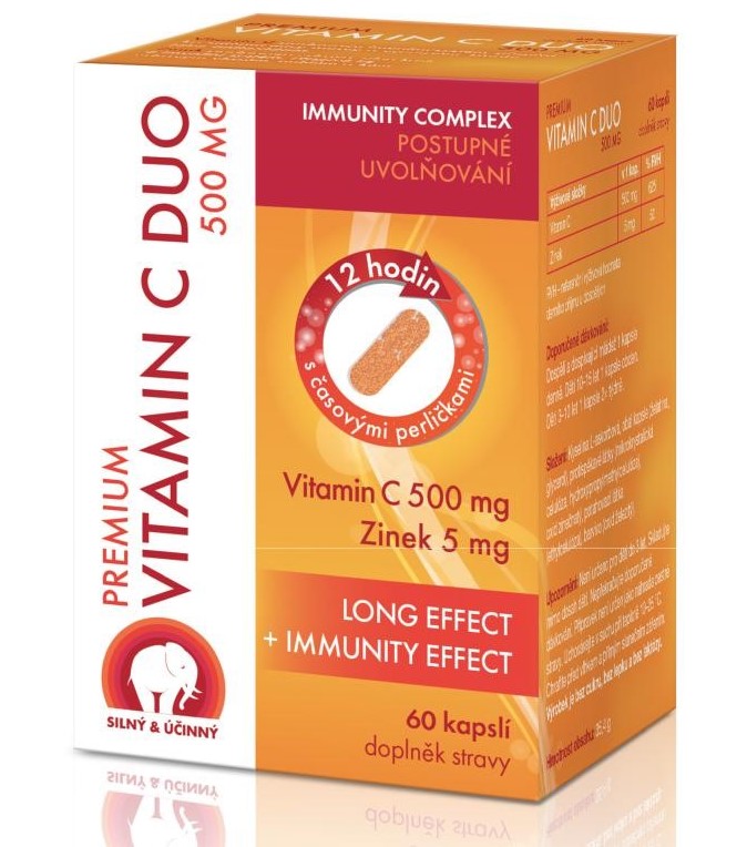 Obrázek Premium Vitamín C duo 500mg  60 kapslí