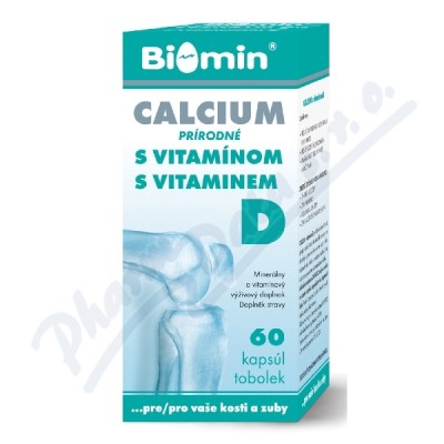 Obrázek Calcium s vitaminem D cps.60 Biomin
