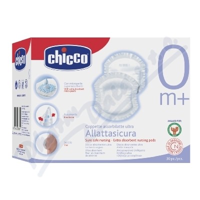 Obrázek Chicco tampony do podprsenky antibakteriální 30ks