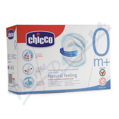 Obrázek Chicco tampony do podprsenky antibakteriální 60ks