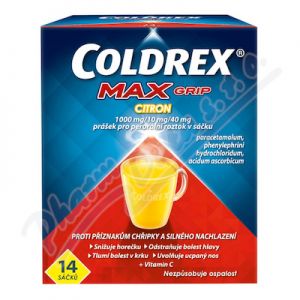 Obrázek Coldrex MAXGrip Citron 1000/10/40mg 14ks