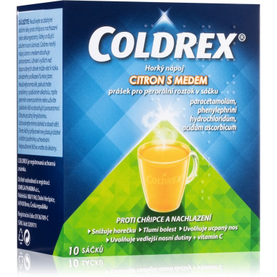 Obrázek Coldrex Horký nápoj citron med 10 ks