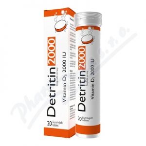 Obrázek Detritin 2000 IU Vitamin D3 20 šum.tbl.
