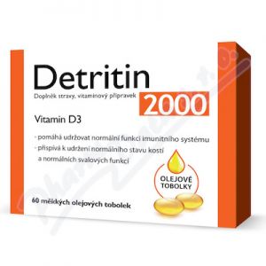 Obrázek Detritin Vit.D3 2000 IU 60měkkých tob.