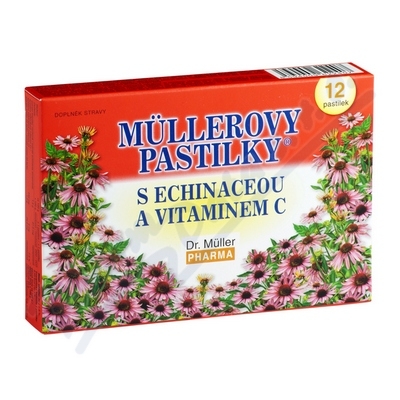 Obrázek Müllerovy pastilky s echinaceou a vitaminem C 12 ks