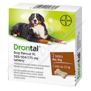 Obrázek Drontal Dog Flavour XL525/504/175mg tbl2