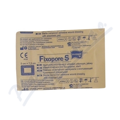 Obrázek Fixopore S 5x7.2cm a 1ks steril.náplast