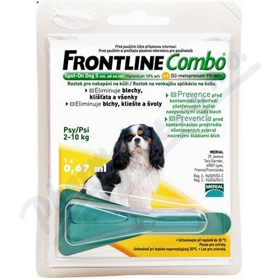 Obrázek Frontline Combo Spot on Dog S 1 x 0,67 ml (pes 2-10kg)