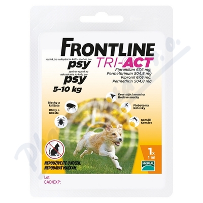 Obrázek Frontline Tri-Act pro psy Spot-on S (5-10 kg) 1 pipeta
