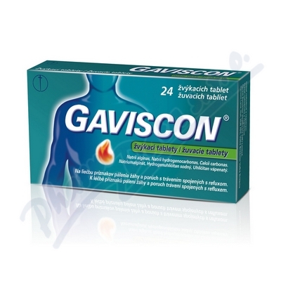Obrázek Gaviscon žvýkací por.tbl.mnd. 24