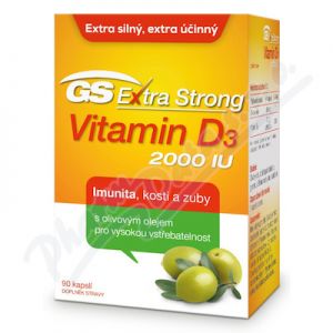 Obrázek GS Extra Strong Vitamin D3 2000IU cps.90