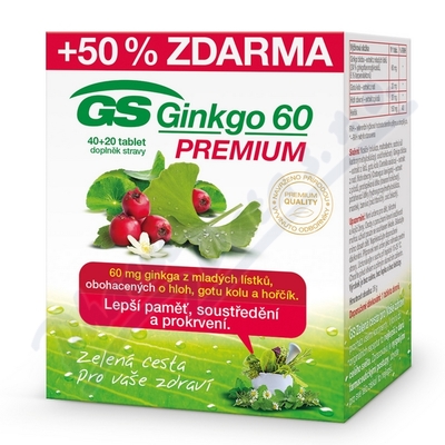Obrázek GS Ginkgo 60 Premium tbl. 40+20