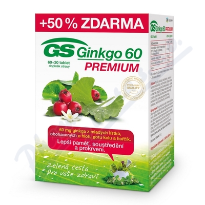 Obrázek GS Ginkgo 60 Premium tbl. 60+30