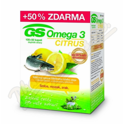 Obrázek GS Omega 3 Citrus cps.100+50