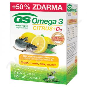 Obrázek GS Omega 3 Citrus+D3 cps.100+50 ČR/SK