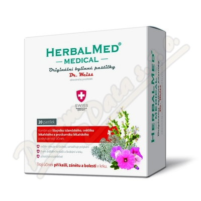 Obrázek HerbalMed MEDICAL pastilky Dr.Weiss ZP - 20 pastilek