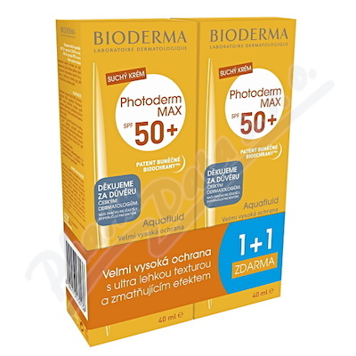 Obrázek Bioderma Photoderm MAX Aquafluid SPF 50+ 40 ml 1+1ZDARMA