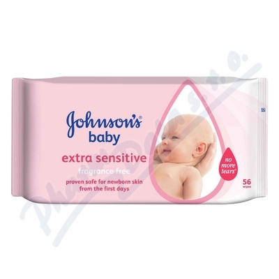 Obrázek JOHNSON Baby wipes Extra Sensitive 56ks