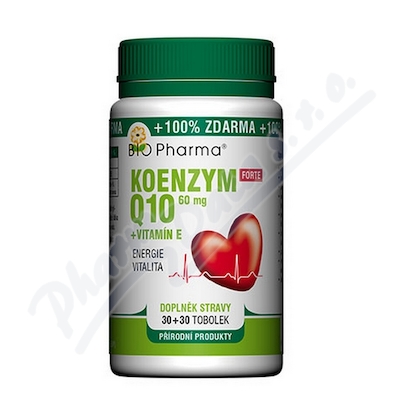 Obrázek Koenzym Q10 Forte 60mg+Vitamin E tob.30