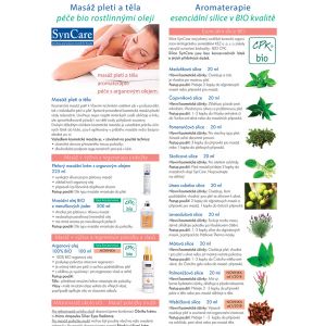 Obrázek Leták pro zákaznice - Masáž pleti a těla, aromaterapie