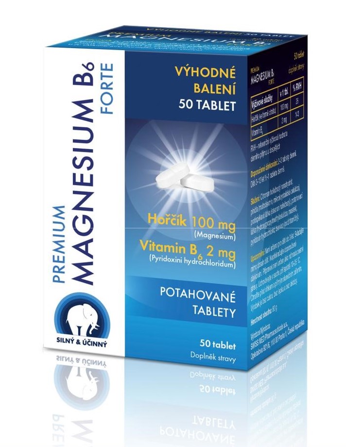Obrázek Premium Magnesium B6 Forte 50 tablet