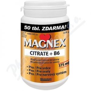 Obrázek Magnex citrate 375 mg+B6 tbl.100+50