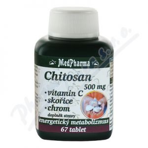 Obrázek MedPh Chitosan 500mg+C+chrom+skoř.67tbl