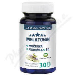 Obrázek Melatonin Mučenka Meduňka B6 30 tablet
