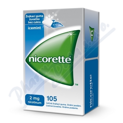 Obrázek Nicorette Icemint Gum 2mg gum.105x2mg