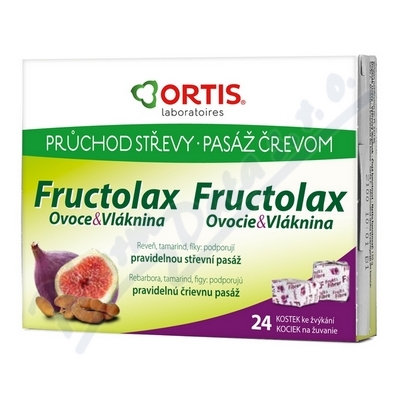 Obrázek ORTIS Fructolax 24 žvýkacích kostek