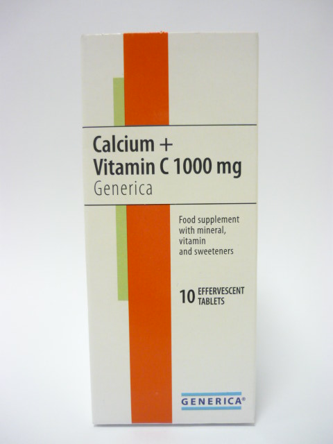 Obrázek Calcium + Vitamin C 1000 mg Generica eff. tbl. 10 