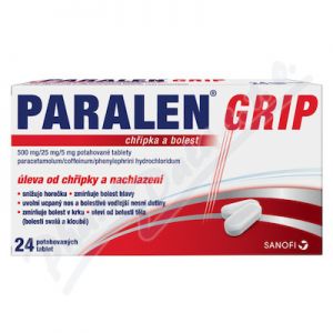 Obrázek Paralen Grip chripka+bolest 500/25/5mg t
