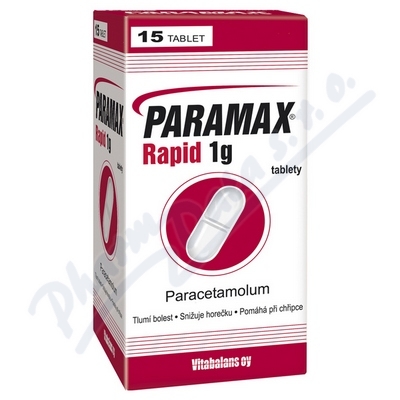 Obrázek Paramax Rapid 1g por.tbl.nob. 15x1000mg