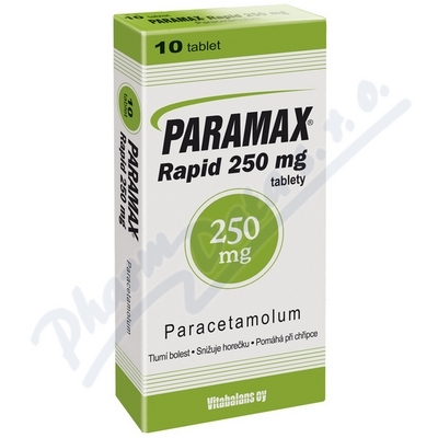 Obrázek Paramax Rapid 250mg por.tbl.nob.10x250mg