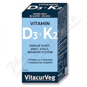 Obrázek Pharmalife Vitamin D3+K2 kapky 30ml