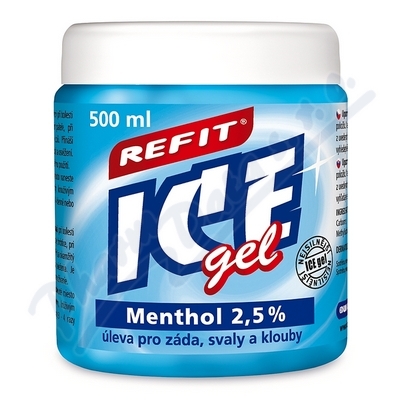 Obrázek Refit Ice gel menthol 2.5% 500ml modrý