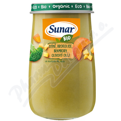 Obrázek Sunar BIO příkrm Dýně+brokol.bramb+oliv.olej 190g