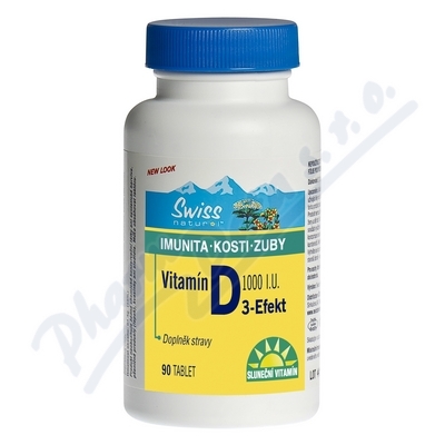 Obrázek SWISS Vitamín D3-Efekt tbl.90 1000I.U.