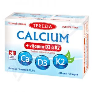 Obrázek TEREZIA Calcium+vitamin D3 a K2 cps.30