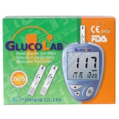 Obrázek Test.proužky pro glukometr GLUCOLAB 50ks