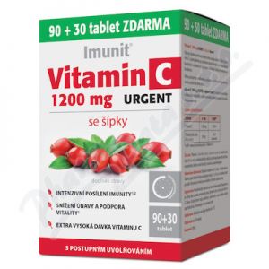 Obrázek Vitamin C 1200 mg URGENT šípky 90+30tbl