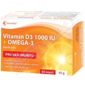 Obrázek Vitamin D3 1000 IU + Omega-3 cps.60